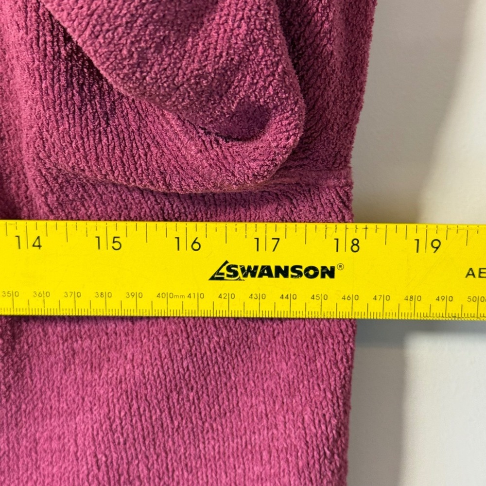 Life is Good Full Zip Hoodie Womens S Berry Pink Fair Textured Knit Sweater Cozy - Picture 7 of 8
